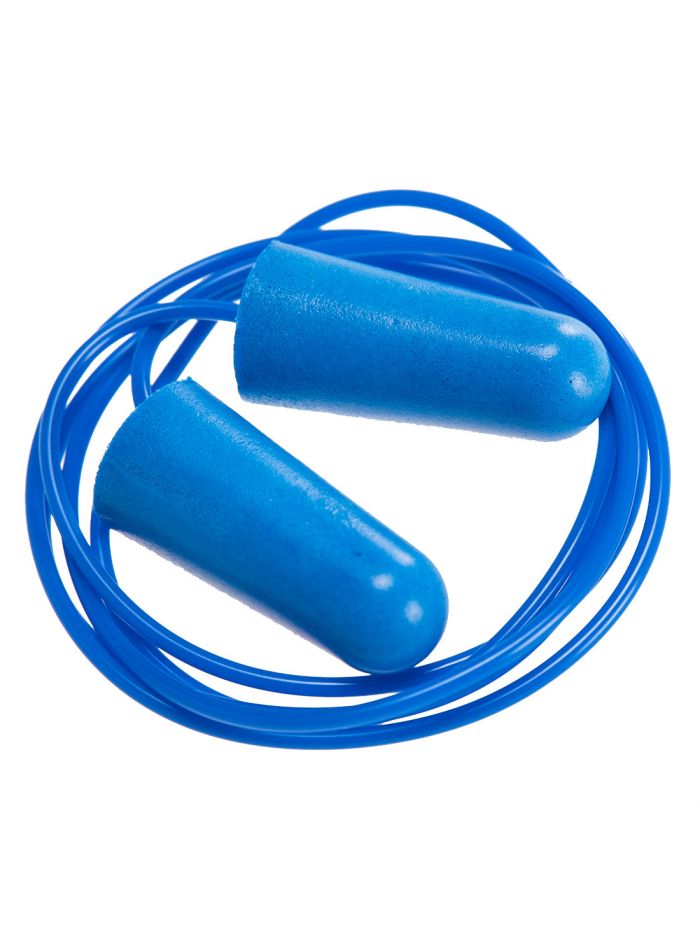 Detectable Corded PU Ear Plugs (200 pairs), , U, Blue