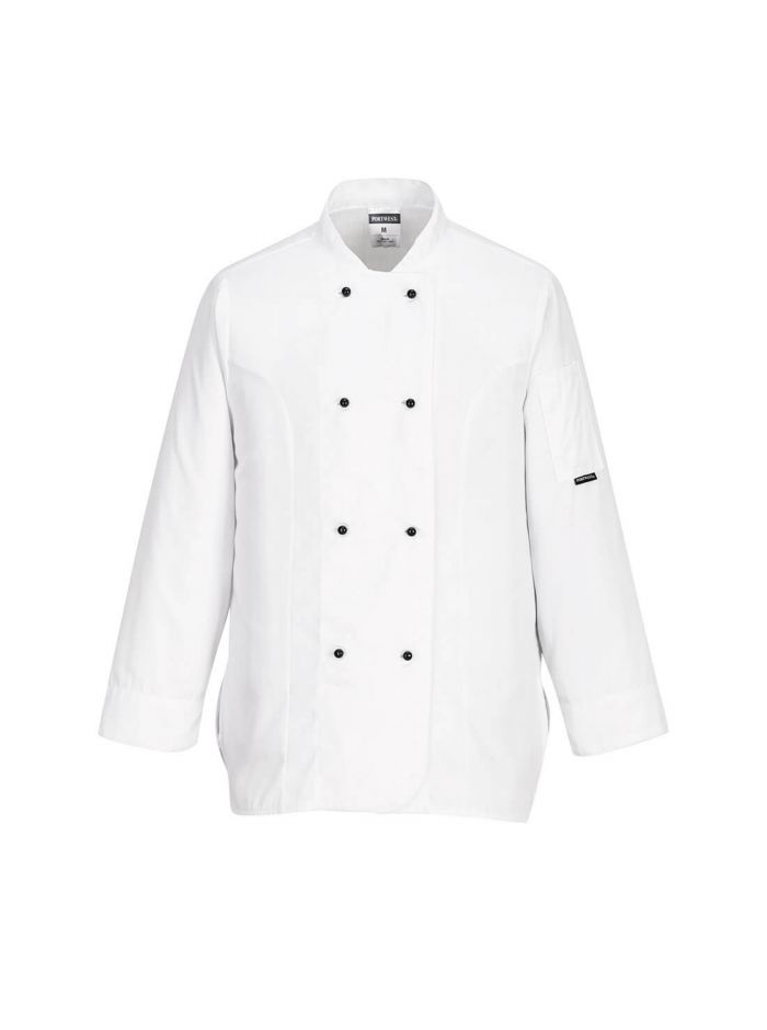 Rachel Women's Chefs Jacket L/S, L, R, White