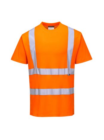 Hi-Vis Cotton Comfort T-Shirt S/S , 4XL, R, Orange