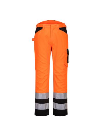 PW2 Hi-Vis Service Trousers, 28, R, Orange/Black